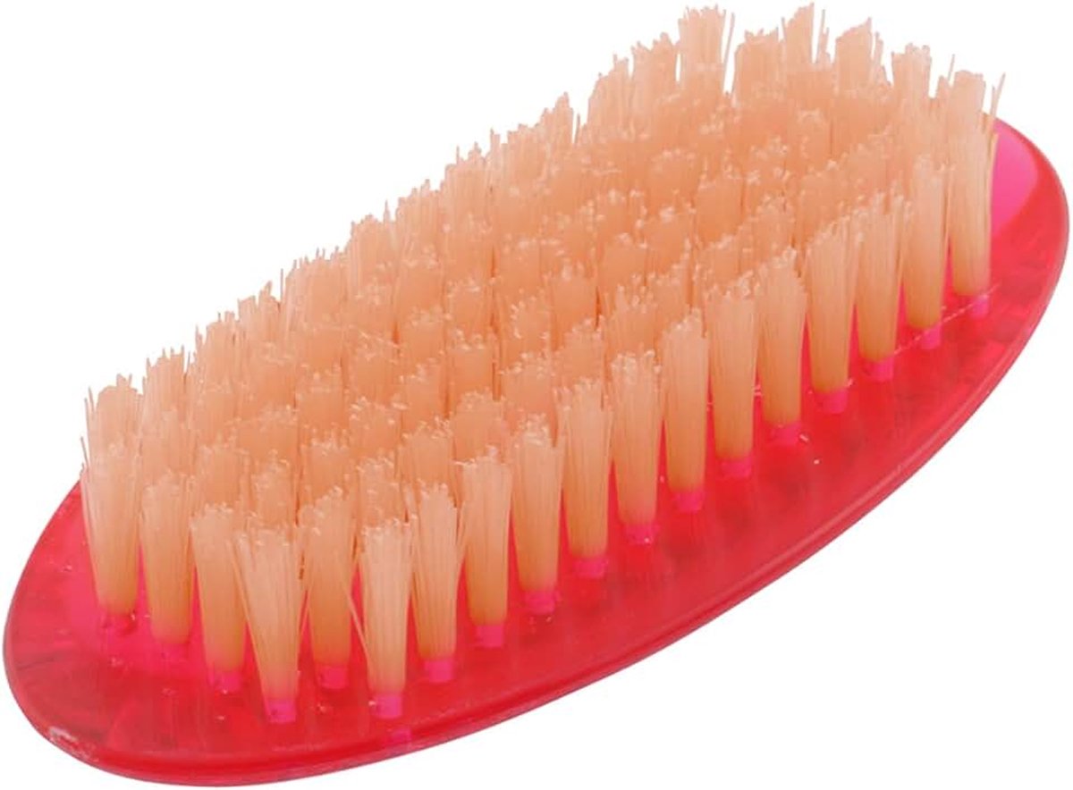Nagelborstel Candy, roze handborstel met borstelharen in oranje, kunststof
