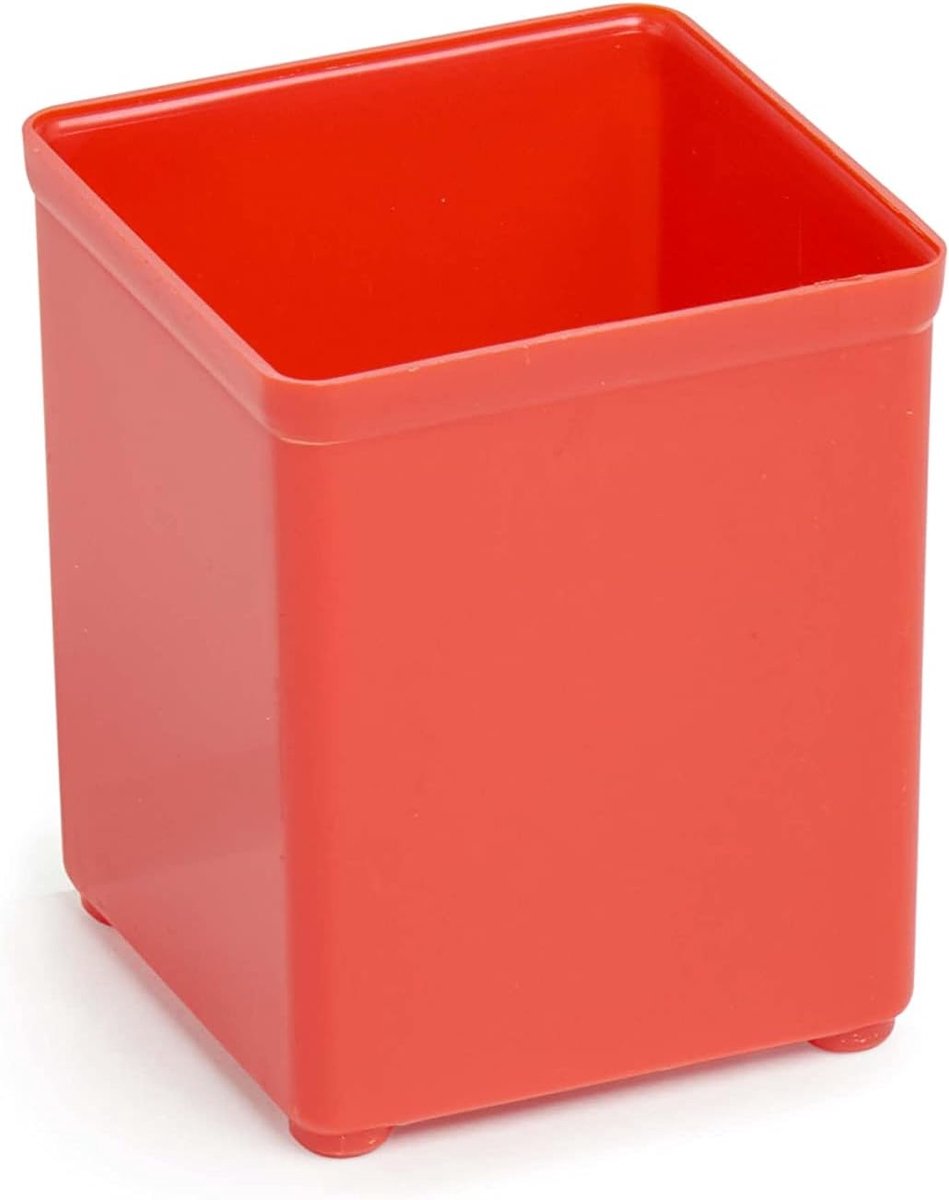 Set van 20 inzetdozen 63 mm, A3, rood, B52 x T52 x H63, geschikt als Bosch L-Boxx-inzetbakjes, inzetdozen voor assortimentsdozen, zoals Bosch Sortimo inzetbakjes set voor L-Boxx, W-BOXX, T-Boxx,