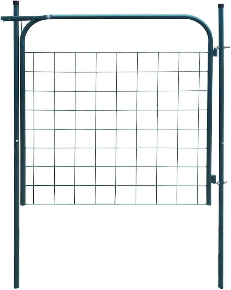 100 cm breed x 100 cm hoog robuust verzinkt stalen poort in groen, klaar voor inbouw voor privé- en commerciële sector