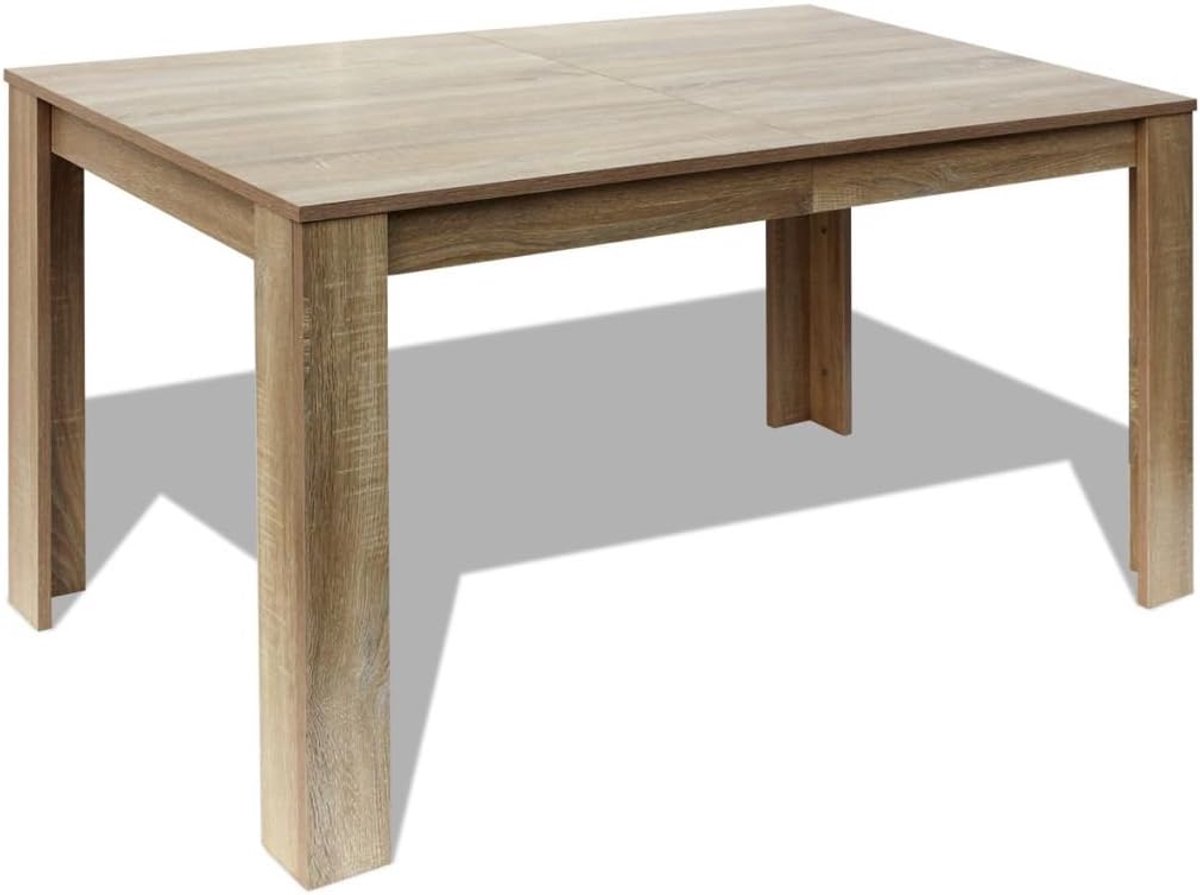 Eettafel eetkamer tafel spaanplaat houten tafel keukentafel 140 x 80 x 75 cm voor keuken of eetkamer