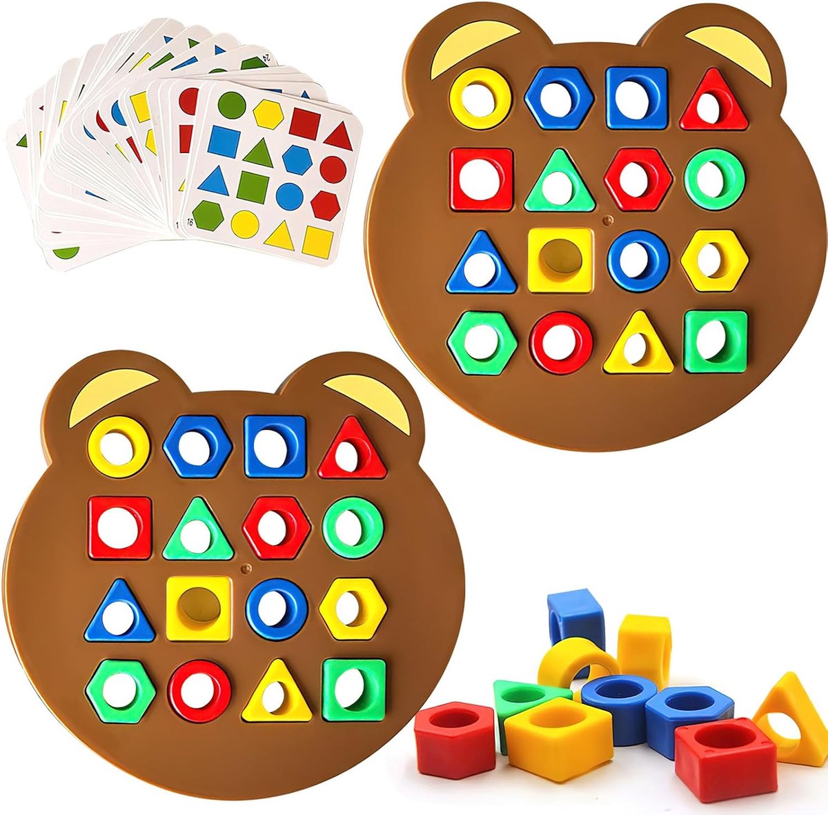 Spel voor Kinderen - Sensorisch Educatief Speelgoed, Montessori Vormaanpassing Puzzel om Vorm te Leren