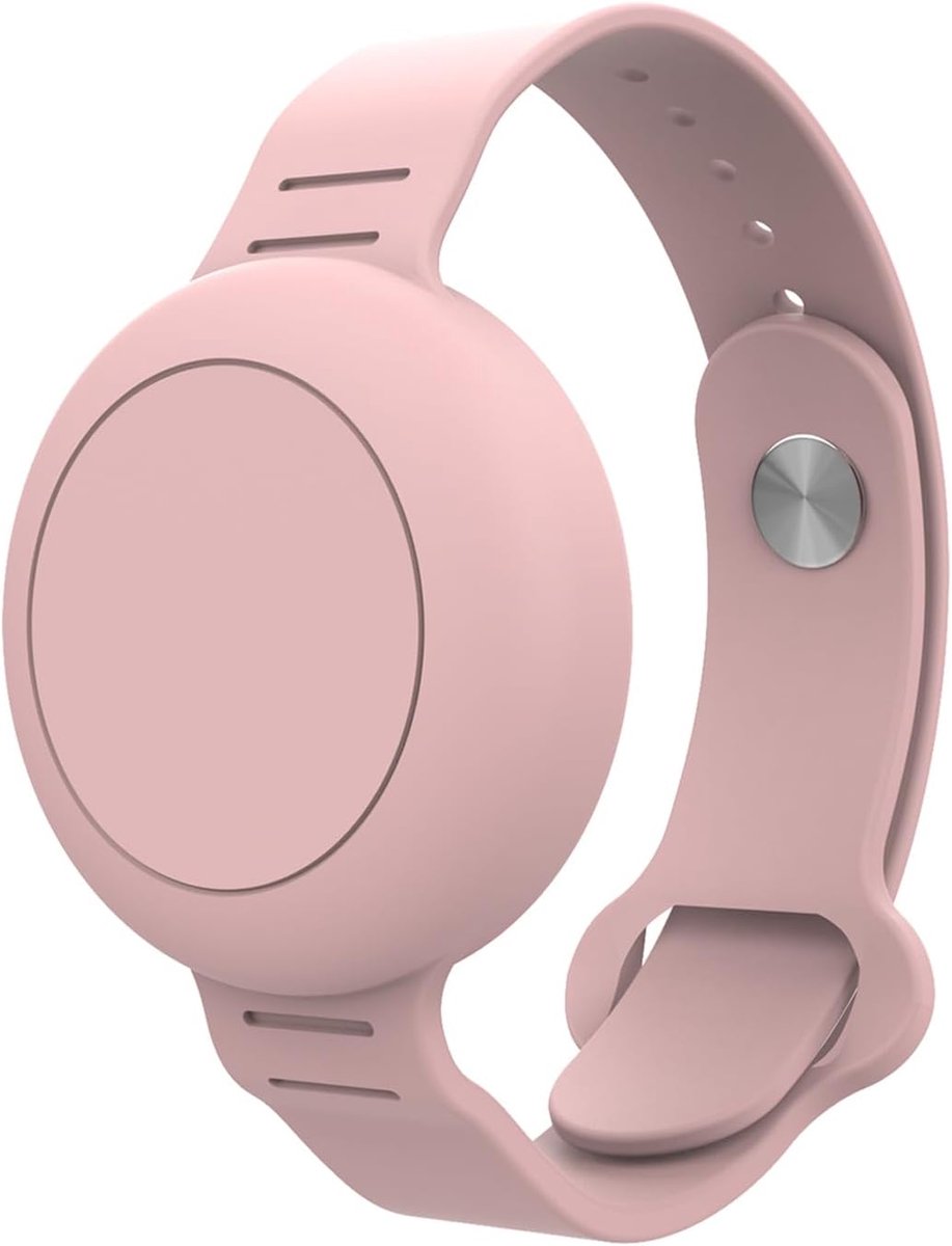 armband voor AirTag waterdicht, anti-verlies en krasbestendig, beschermhoes voor kinderen, jongeren en senioren (Roze)