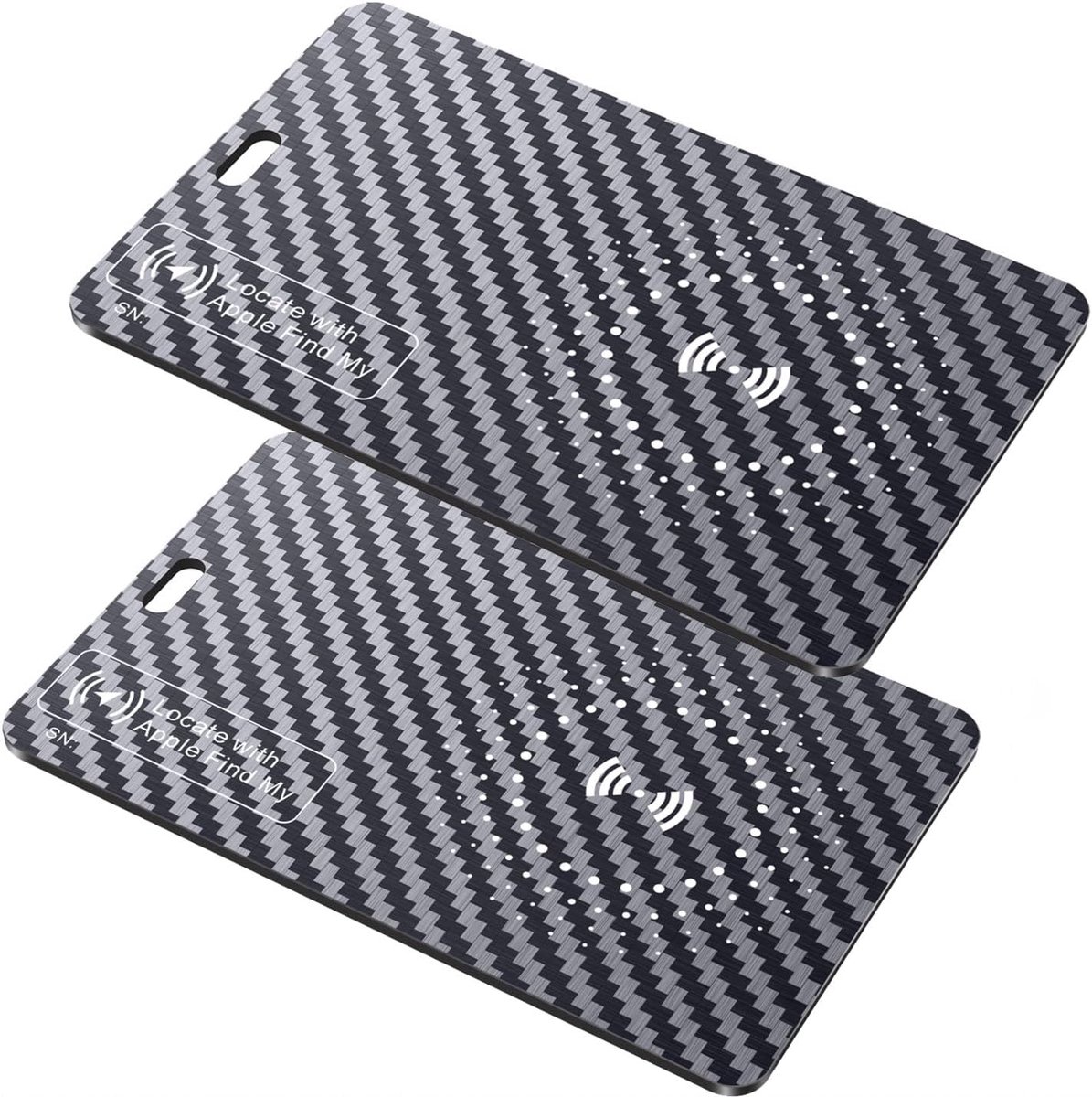 Wallet Tracker Card, Dunne Bluetooth Tracker, werkt alleen met Apple Find My iOS, oplaadbaar, portemonnee finder en item locator voor portemonnee, bagagelabel en meer Zwart