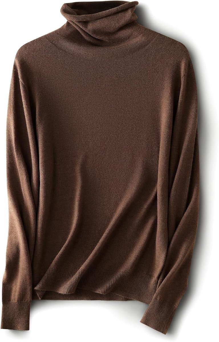 pullover voor dames, herfst, winter, opstaande kraag, lange mouwen, warm, zacht, gebreide trui zonder naden