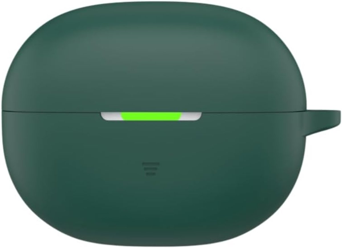 Compatibel met SHOKZ OpenDots Air, schokbestendige siliconen beschermhoes [zichtbare led-front], compatibel met SHOKZ OpenDots Air, donkergroen