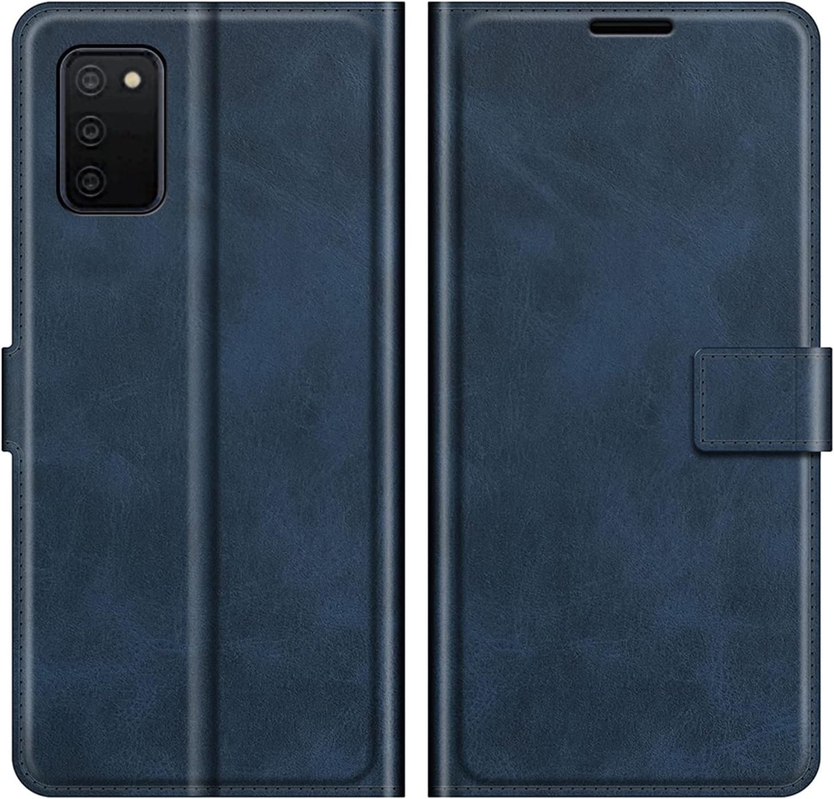 For Samsung A03S Book Case PU leer Siliconen Magnetisch Hoesje Met Portemonee Beschermend Flip Back Cover For Samsung Galaxy A03S A037G 2021 (Blue)