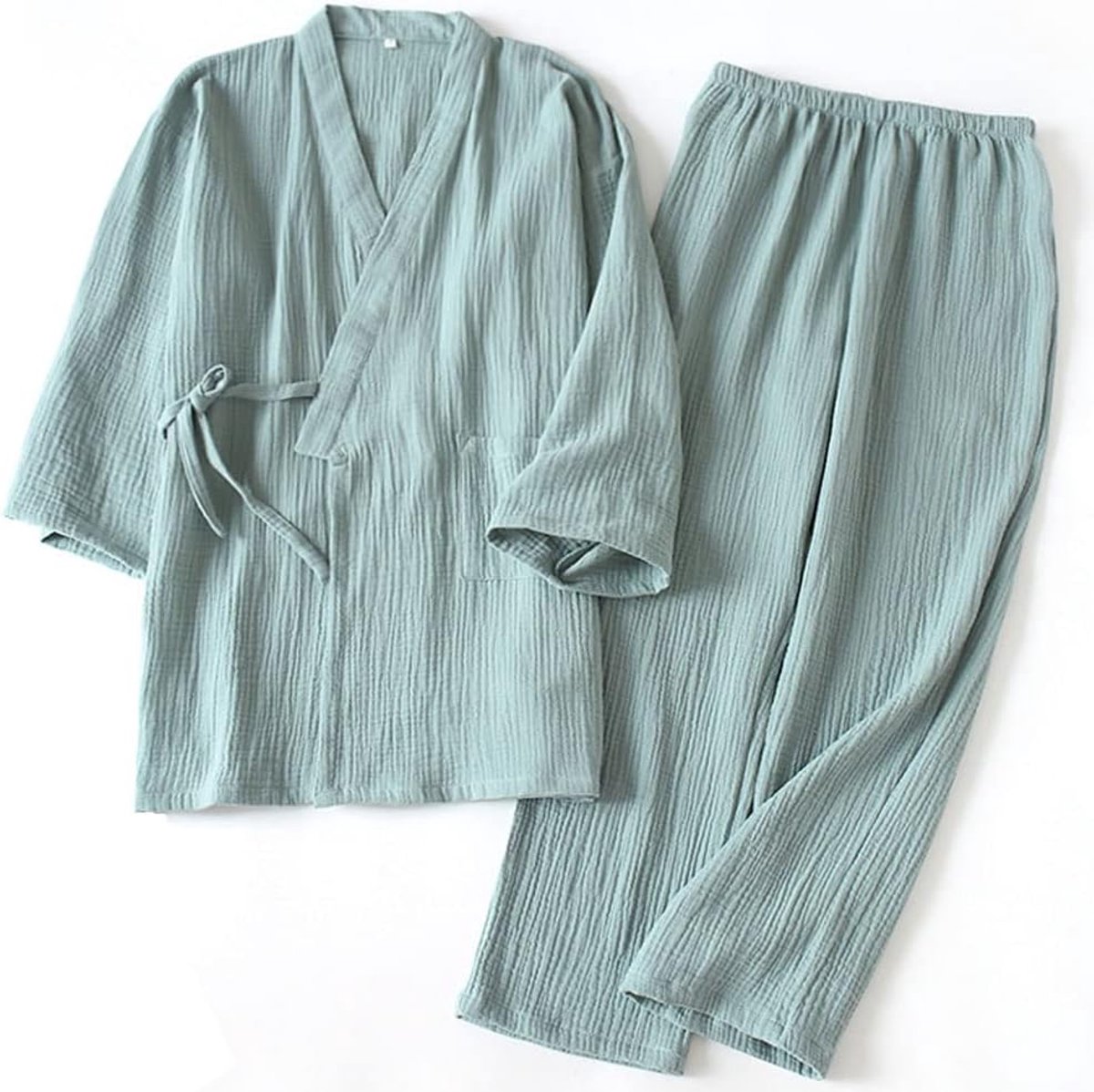 katoenen crêpe pure pyjama pak Japanse kimono-pyjama voor dames