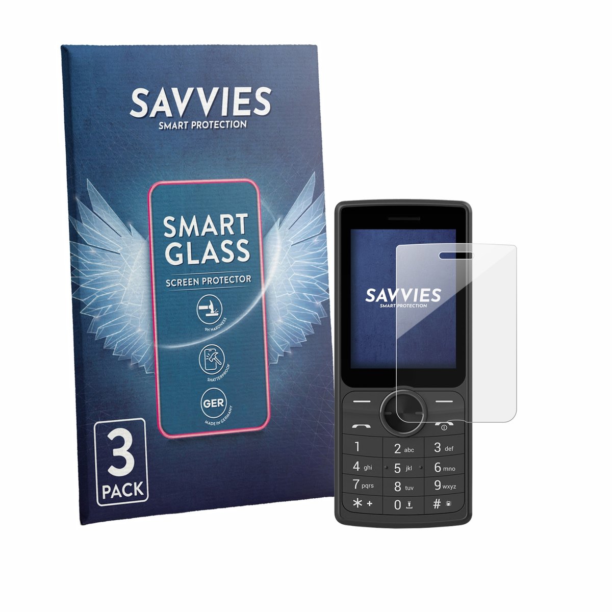 3 Stuks Savvies Screenprotector - geschikt voor SPC Wild Cool - beschermfolie glas transparant