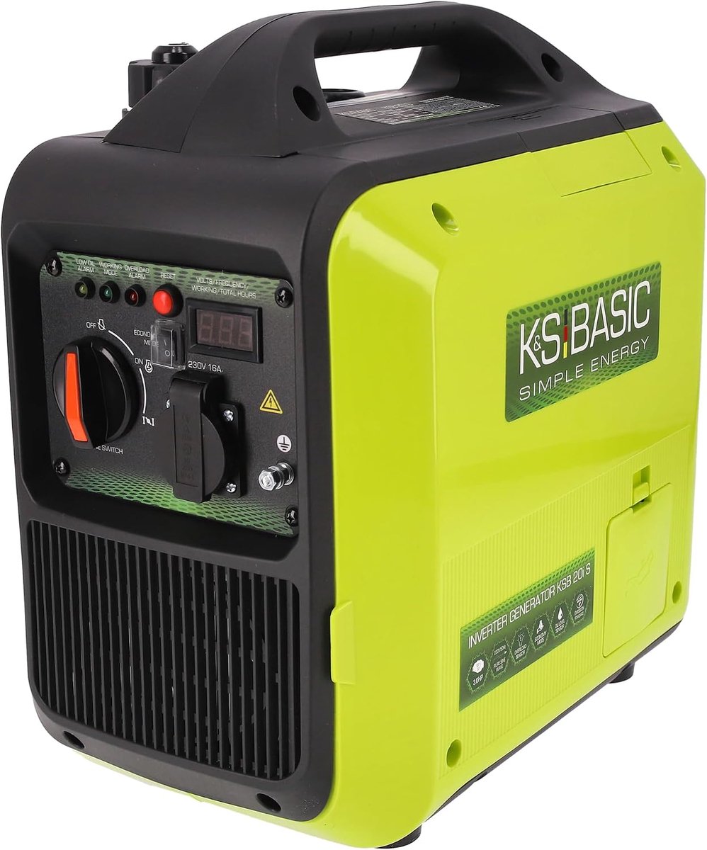 Industrohome Draagbare Inverter Generator 2000W - Stille en Krachtige Stroomvoorziening