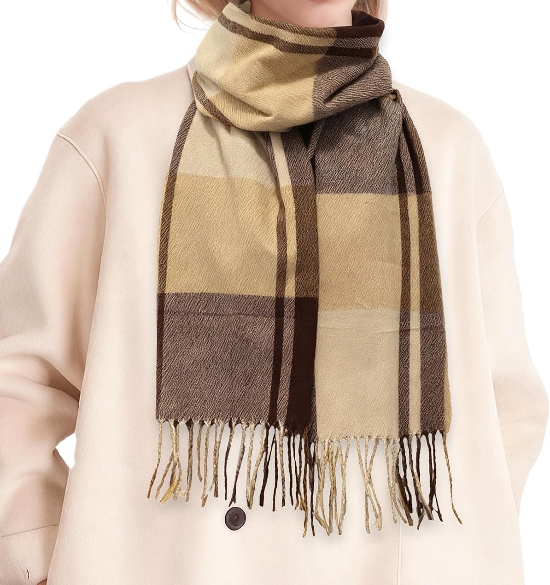 Kerstcadeaus voor vrouwen, Sjaal voor vrouwen, Secret Santa-cadeaus voor haar in een doos, Winter Tartan-sjaal voor dames, Kerstcadeaus voor vrouwen, Sjaals, Omslagdoeken