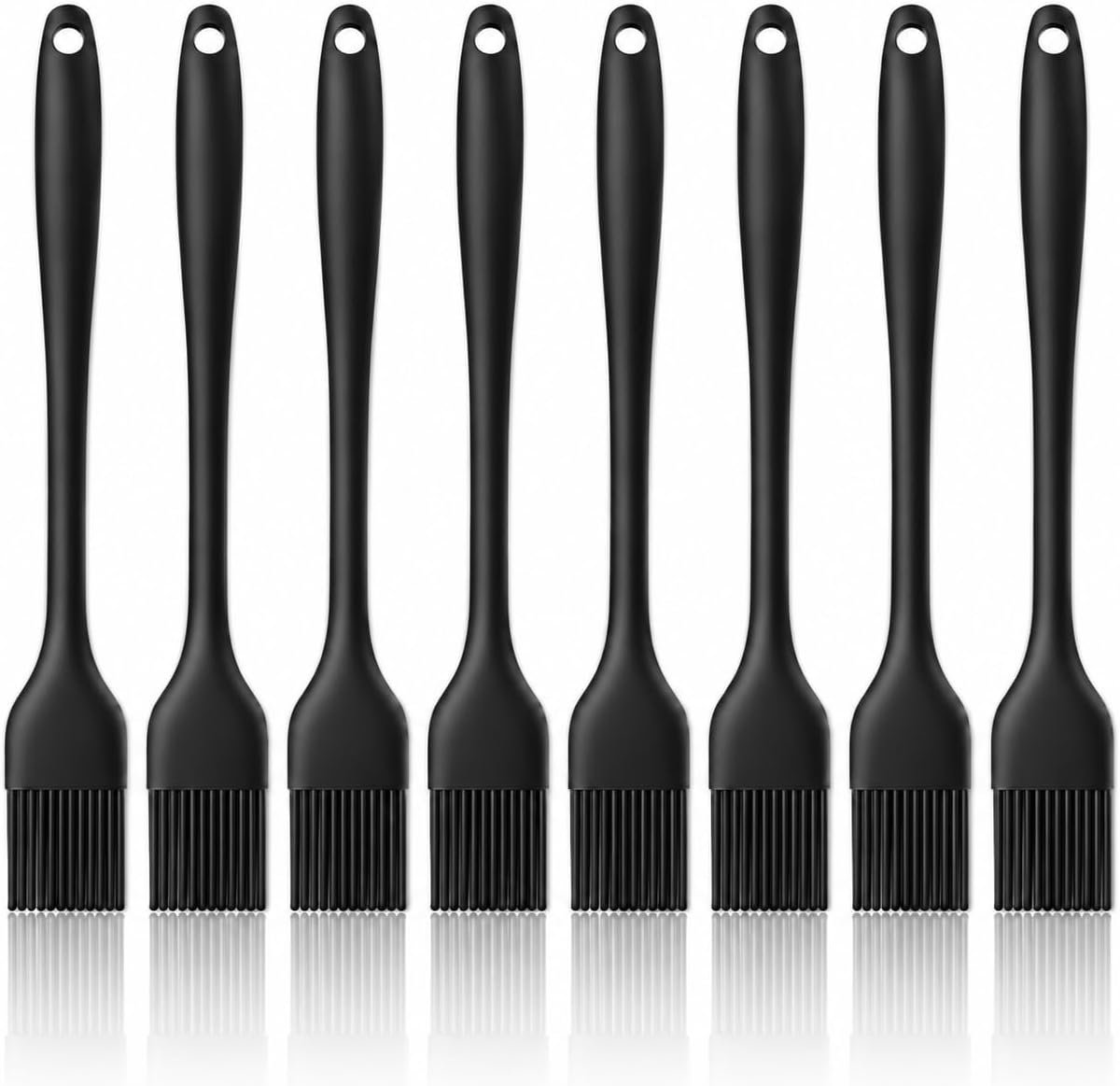 8 stuks bakkwasten siliconen kwast keuken grillkwast basting 21 cm, kwast voor bakken, grillen, koken, flexibel en BPA-vrij, gemakkelijk te reinigen, kwast voor marineren, glazuur, vetvrij