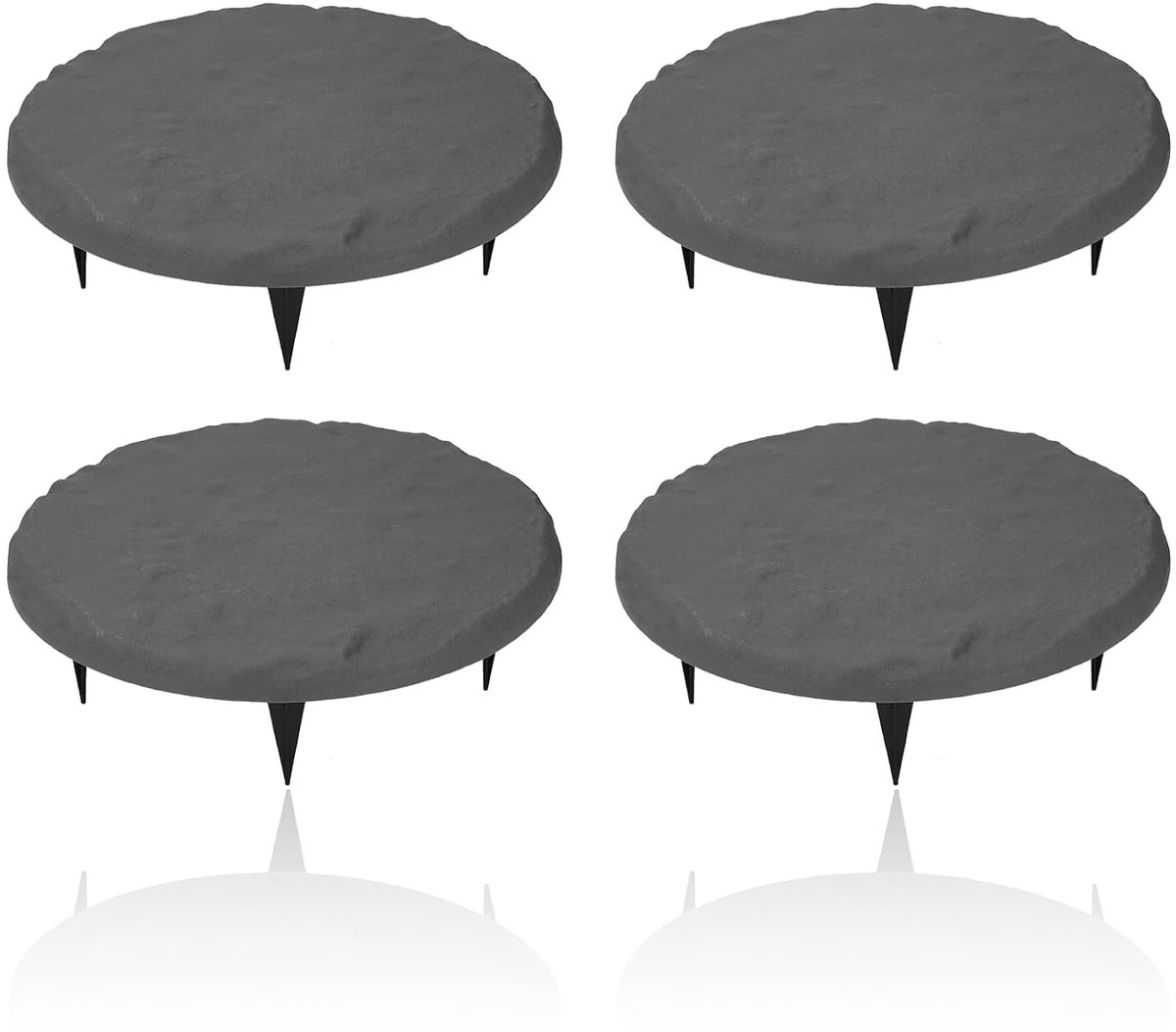 Stapstenen voor Buiten, Ronde Grote Tuinstapstenen Decoratief met Grondpalen, Stapstenen van Polypropyleenhars voor Tuinpad (Dpofirsy3afeq9ksp-12)