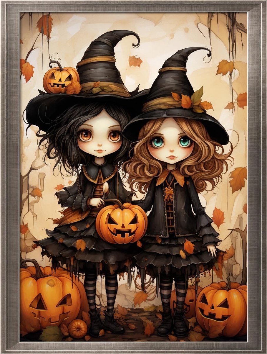 Kruissteekset om zelf te maken: compleet assortiment voorgedrukte startersets voor beginners – Magical Little Girl 33x45 cm