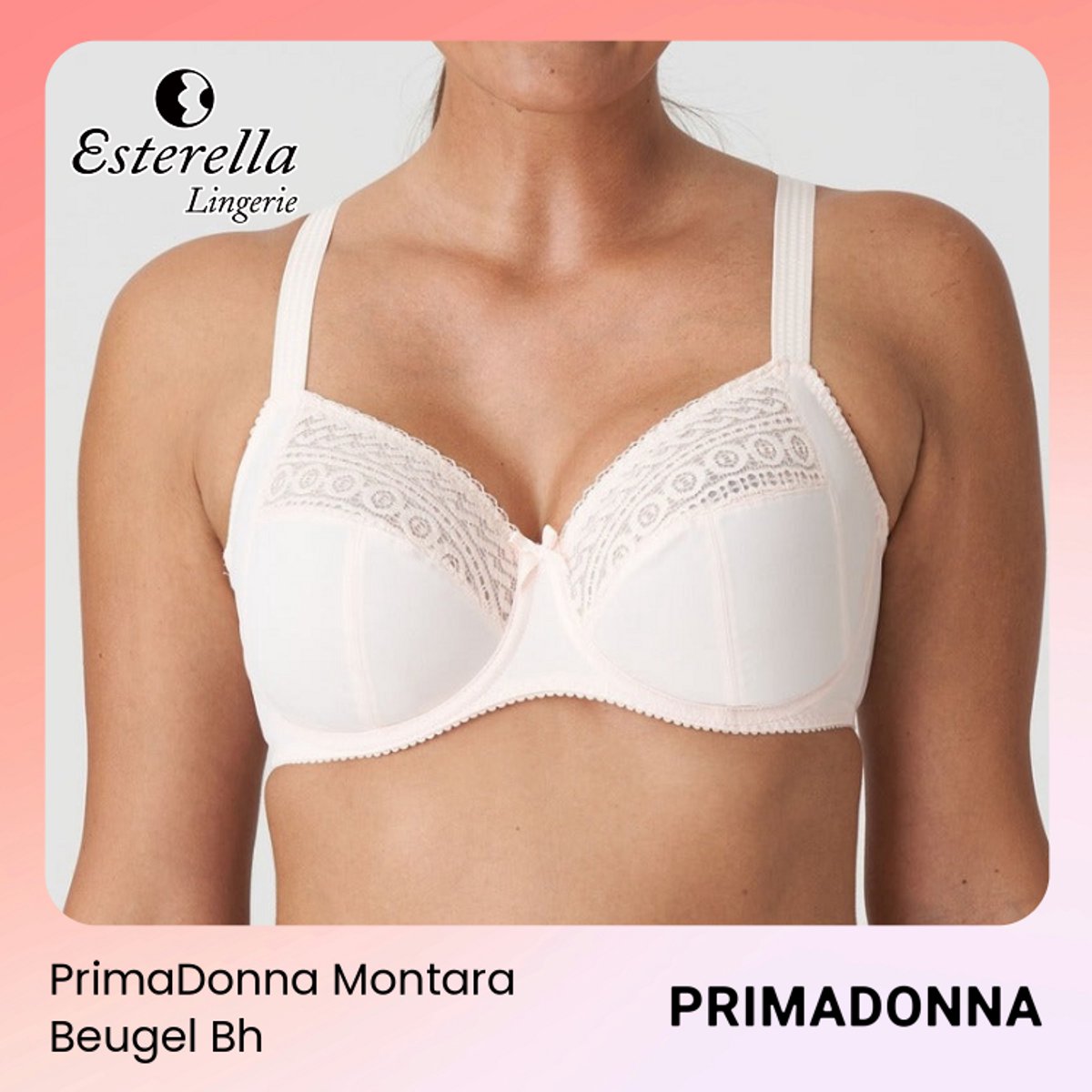 PrimaDonna Montara Beugel Bh 0163380 Crystal Pink - maat EU 75C / FR Roze