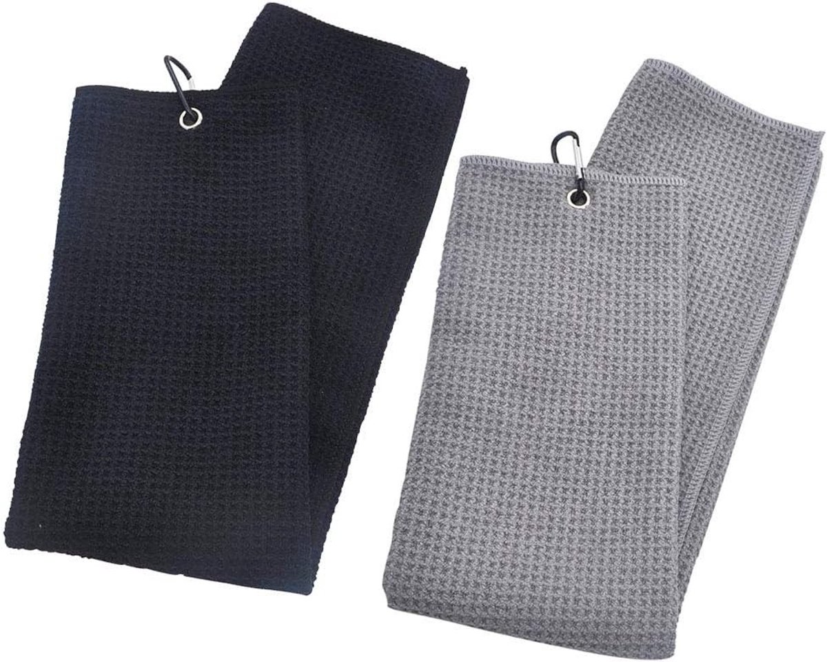 Microvezel Golfhanddoek Set voor Sport, Fitness, Yoga en Buitenactiviteiten - 2 Stuks
