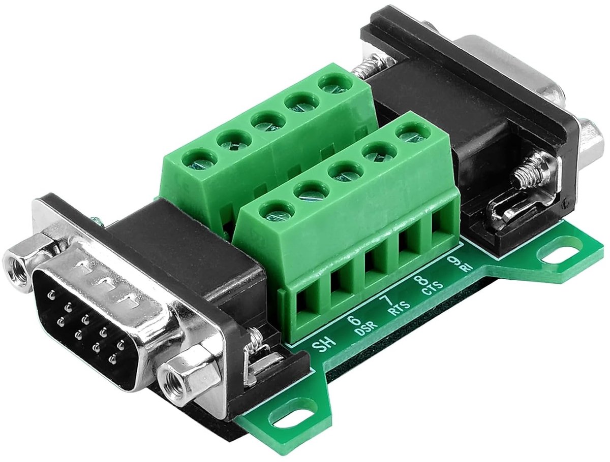 Gender Changer stekker naar bus breakout board, RS232 D-SUB serieel naar 9-polige poort, terminal adaptermodule (DB9 stekker naar vrouwelijk)