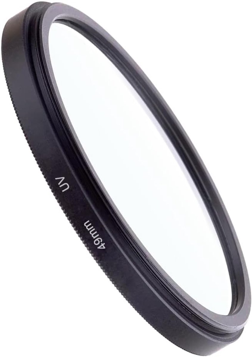 49mm HD UV Filter voor Canon M6 M50 M100, Fire Rock UV Filter voor Sony Alpha a7R & W/E-Mount FE 50mm f/1.8 Lens -1 Packs