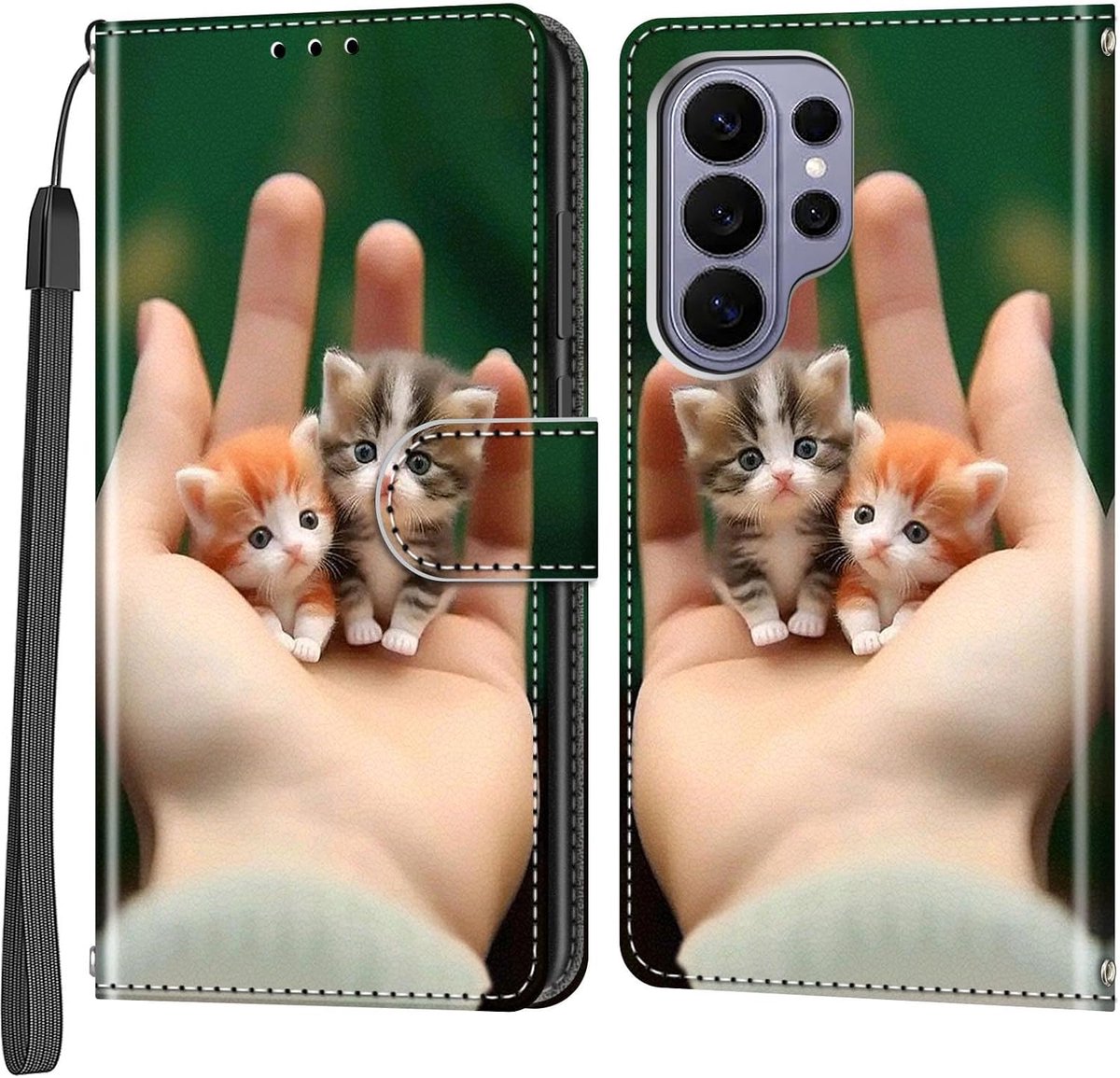 Portemonnee Telefoonhoes voor Samsung Galaxy S26 Ultra Kat