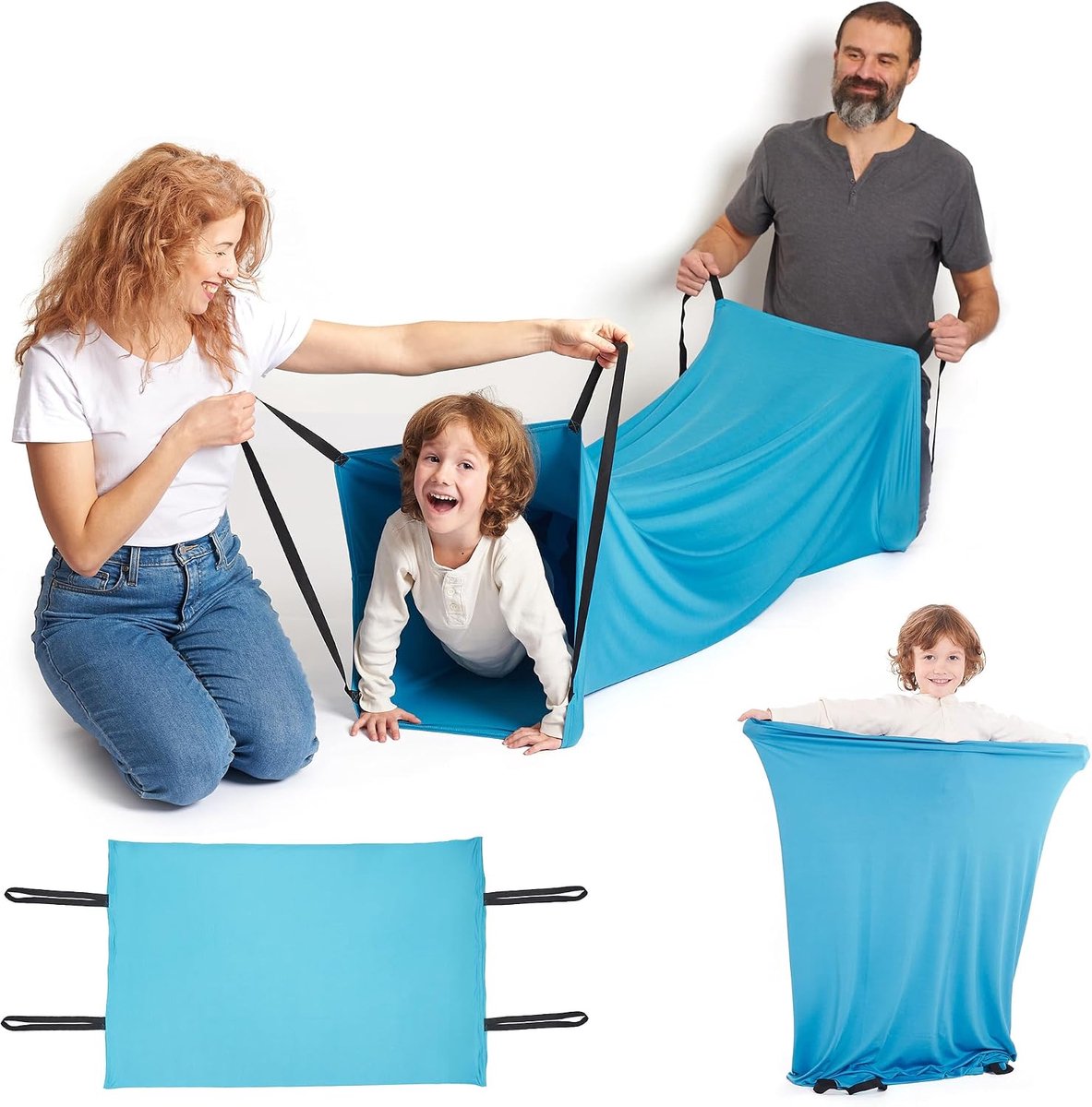 Kruiptunnel | Compressiespeelgoed voor Kinderen | Lycra Bewegingsbuis | Stoffen Speeltunnel voor Verschillende Leeftijden