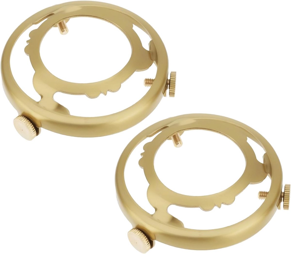 2Pcs Brass Light Shade Gallery 60mm Lamp Holder with Secure Screw Fittings for Pendant Lights, Custom Lighting Designs