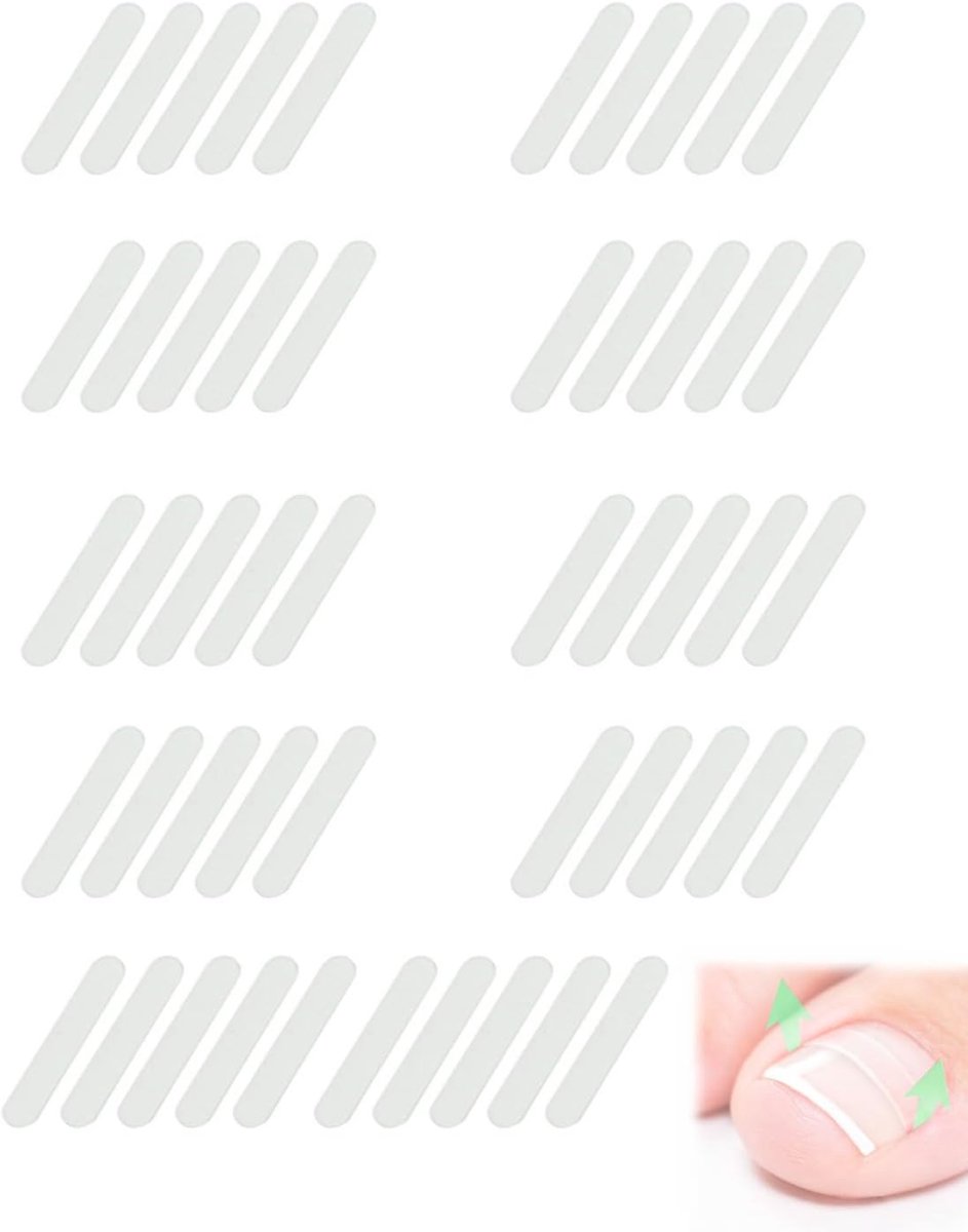50 stuks nagelcorrectiepleisters, nagelstickers voor ingegroeide teennagels, bevordert de normale nagelgroei en verlicht de druk, ideaal voor dagelijks wandelen en sport