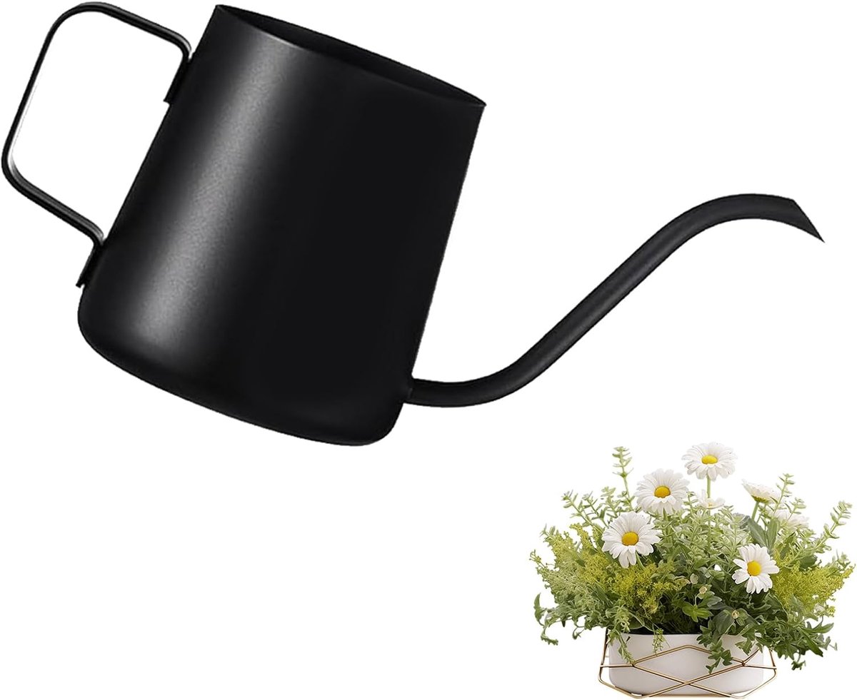 250 ml zwarte gieter kleine kamerplanten mini gieter roestvrij staal lange uitloop gieter kamerplanten bonsai gieter tuingieter voor kamerplanten vetplanten