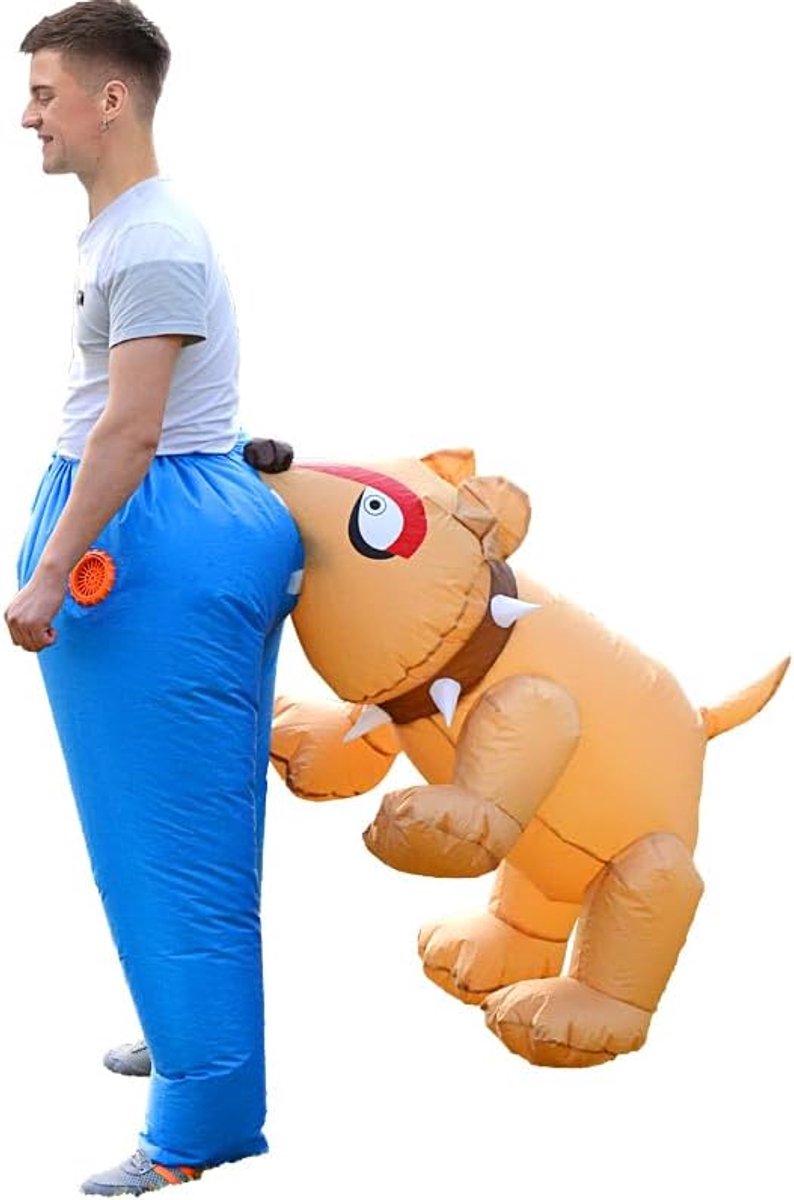 Honden Bijten Mensen Kostuum Voor Volwassen Grappige Honden Bijten Mensen Opblazen Halloween T-rex Kostuums Vakantie Party Cosplay Kostuum