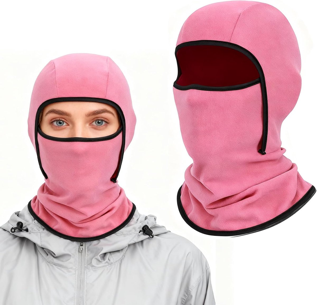 Thermische Fleece Bivakmuts Winddicht Skimasker Gezichtsbedekking Multifunctionele Wintermuts Fleece Snood Capuchon met Nekwarmer Vrouwen Mannen voor Sport en Outdoor Skiën Fietsen