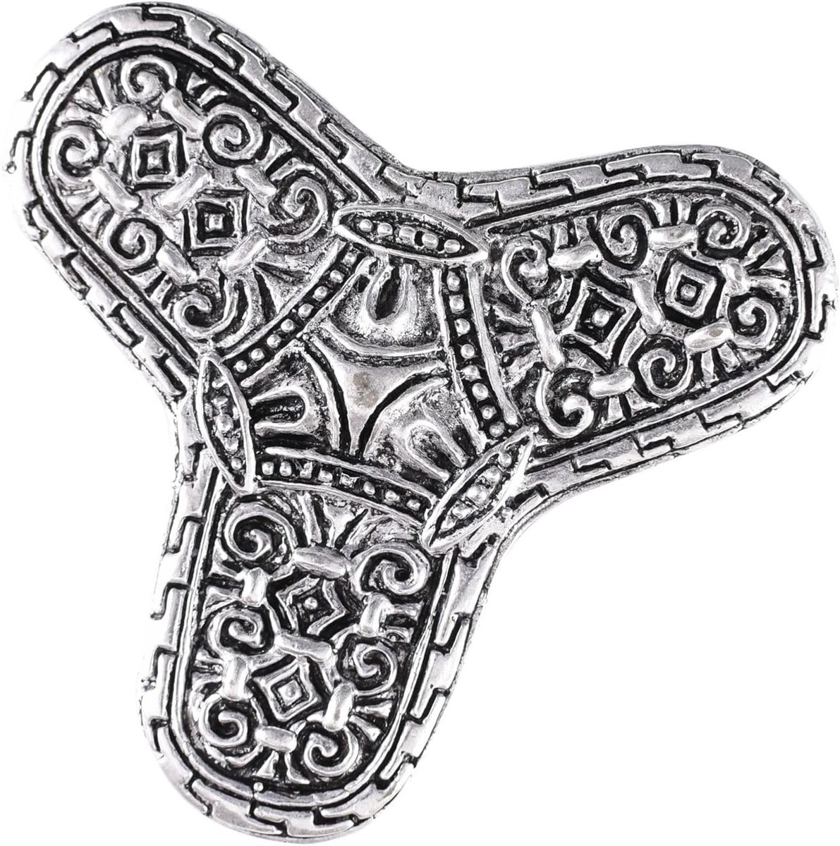 Viking-klaverblad fibel Värnamo gewandsluiting Mystieke broche Viking gewandsieraad Fibel verschillende uitvoeringen