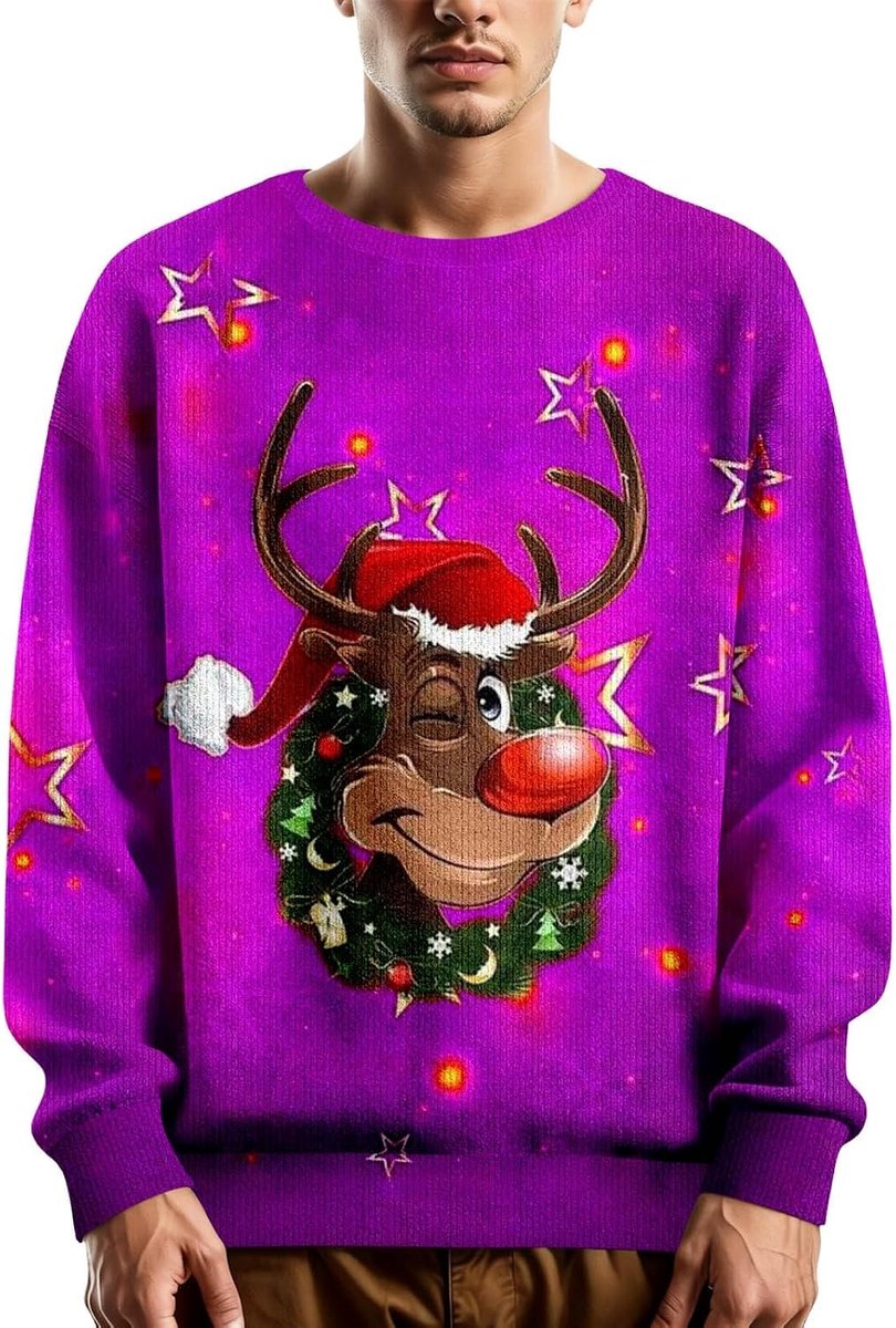 Gebreide trui met lange mouwen en ronde hals, zacht, casual, warm, comfortabel, losse pasvorm, rekbaar, ademend, voor dagelijks gebruik