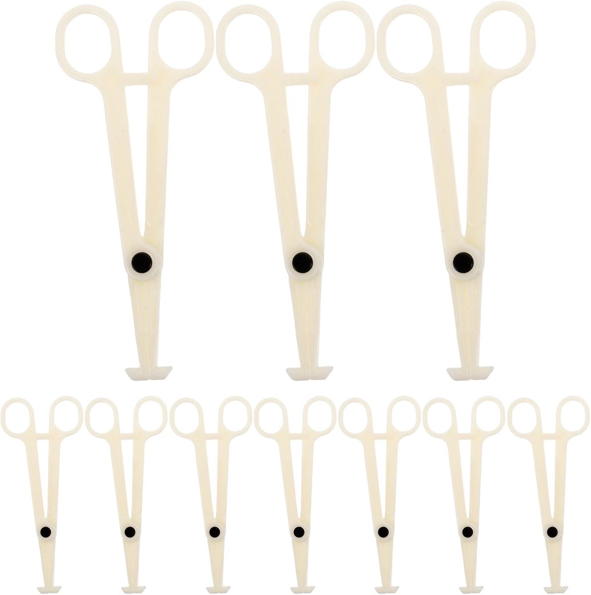 20 stuks wegwerp piercingklemmen, wegwerp tangklem, sleufvormige naveltang, ronde open piercingtang, tatoeagegereedschap, benodigdheden