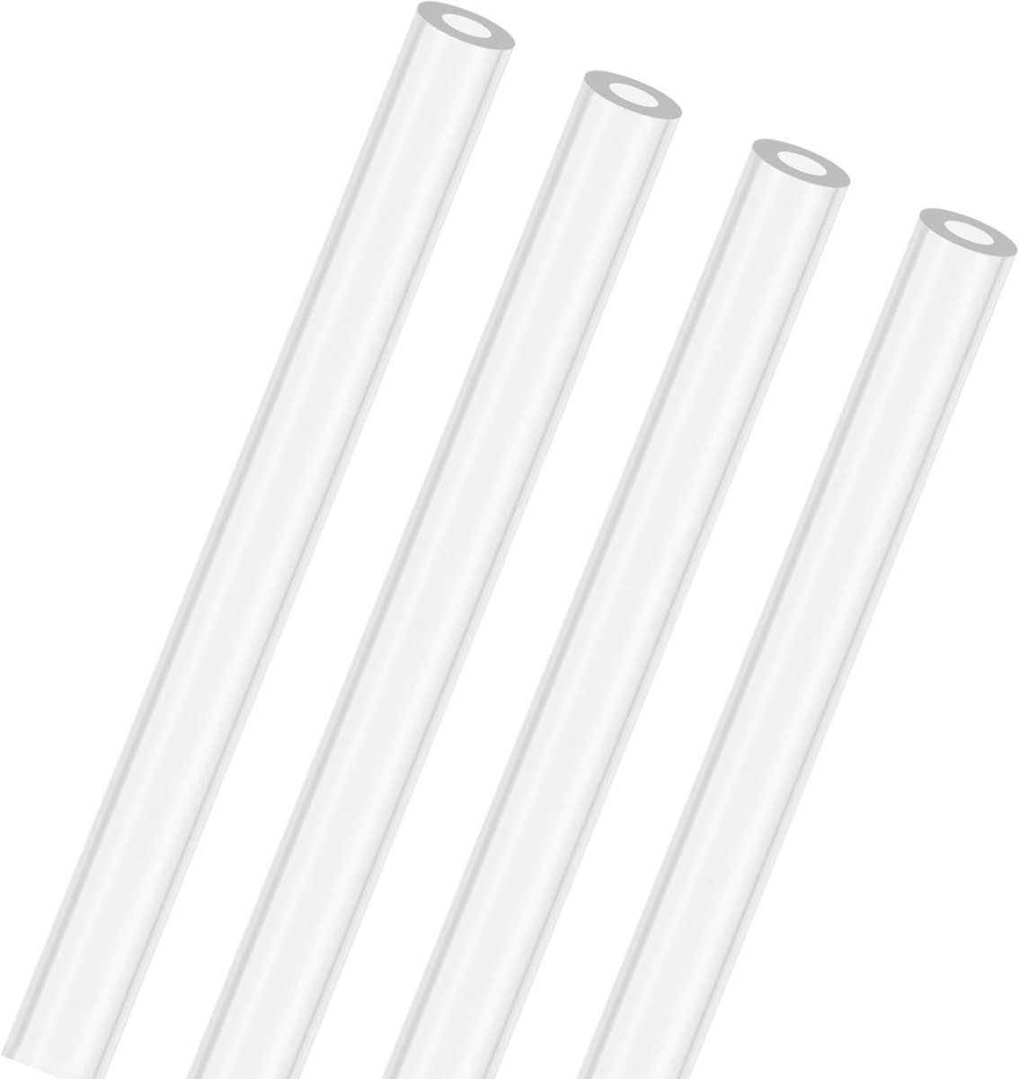 METERXITY 4-Pack Clear Stijve Acryl Pijp, 1,5 mm [0.08"] ID x 3mm [0.12"] OD Plastic Ronde Buis voor Waterkoelingssysteem/Lampen/Fonteinen/Aquaria/Display Stand, Acryl Tubing [305mm/12IN]