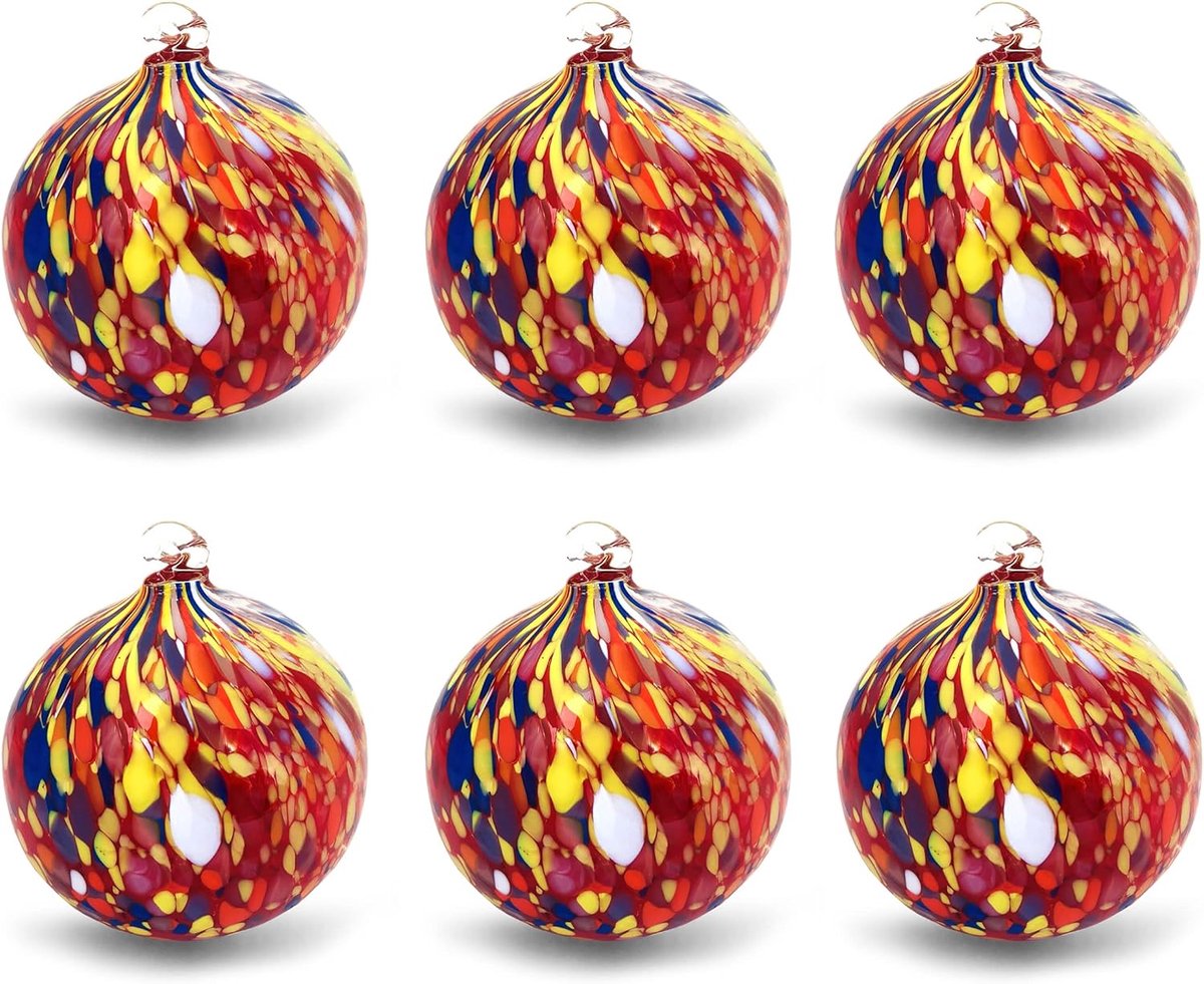 Kerstballen van glas "I Colori di Murano", rood