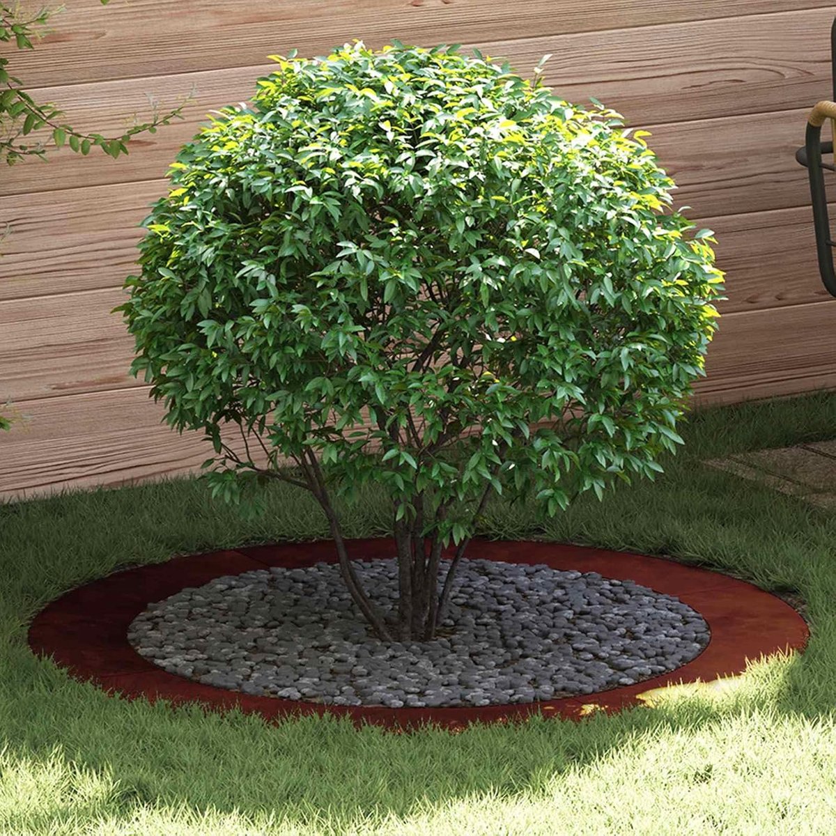 boomring roestig Ø90/120 cm voor tuin boombescherming