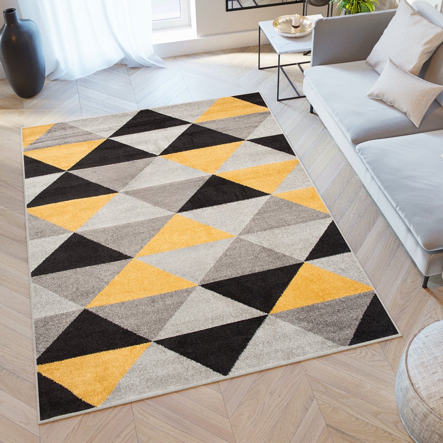 Tapiso Lazur Vloerkleed Grijs Zwart Modern Abstract Tapijt, foto 3