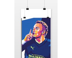 Noa Lang Poster - Voetbal - Pop Art - Noano - 7K - posters - formaat 30x40cm - Wanddecoratie - XS1115