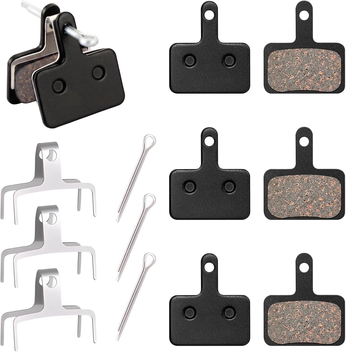 4 paar fietsremblokken voor B01S M575 M525, schijfremblokken MTB met metalen schijf, 35 x 31 mm, reserveonderdelen voor elektrische fiets en e-bike