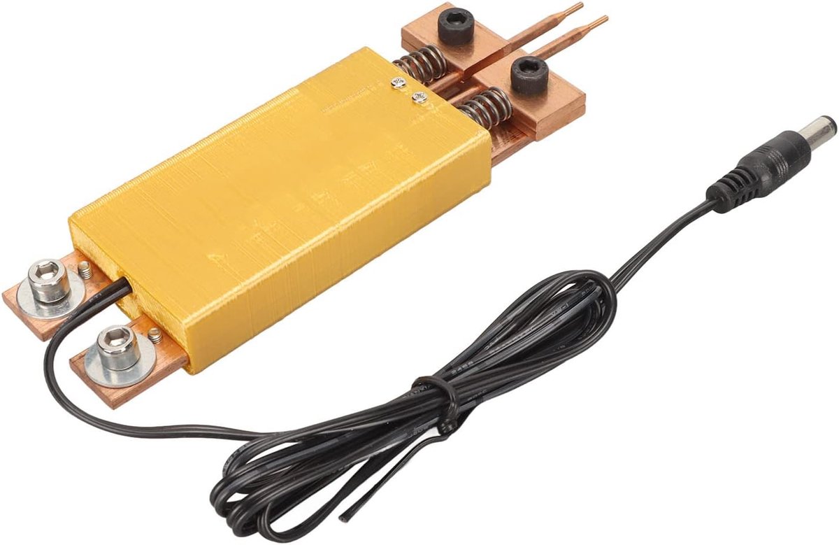 Puntlaspen, Puntlaspen DC4-12V Ingebouwde Eindschakelaar Uitstekende Warmteafvoer Intrekbaar voor Industrieel Gebruik voor Batterij (Goud)