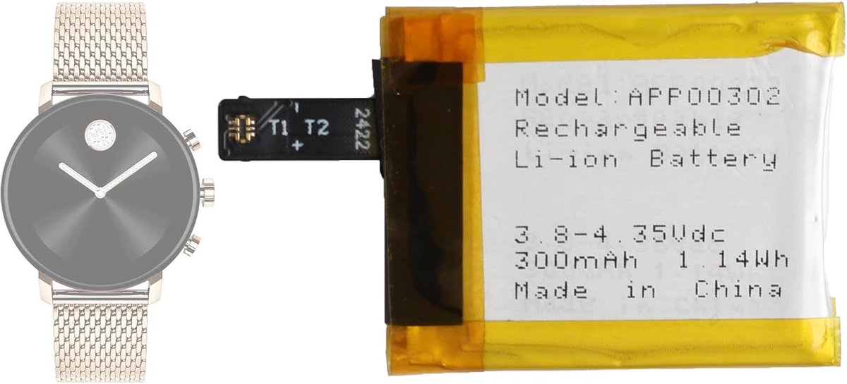 Vervangende accu compatibel met 2.0 40mm 1ICP4/24/28 SmartWatch Series met gereedschapsset