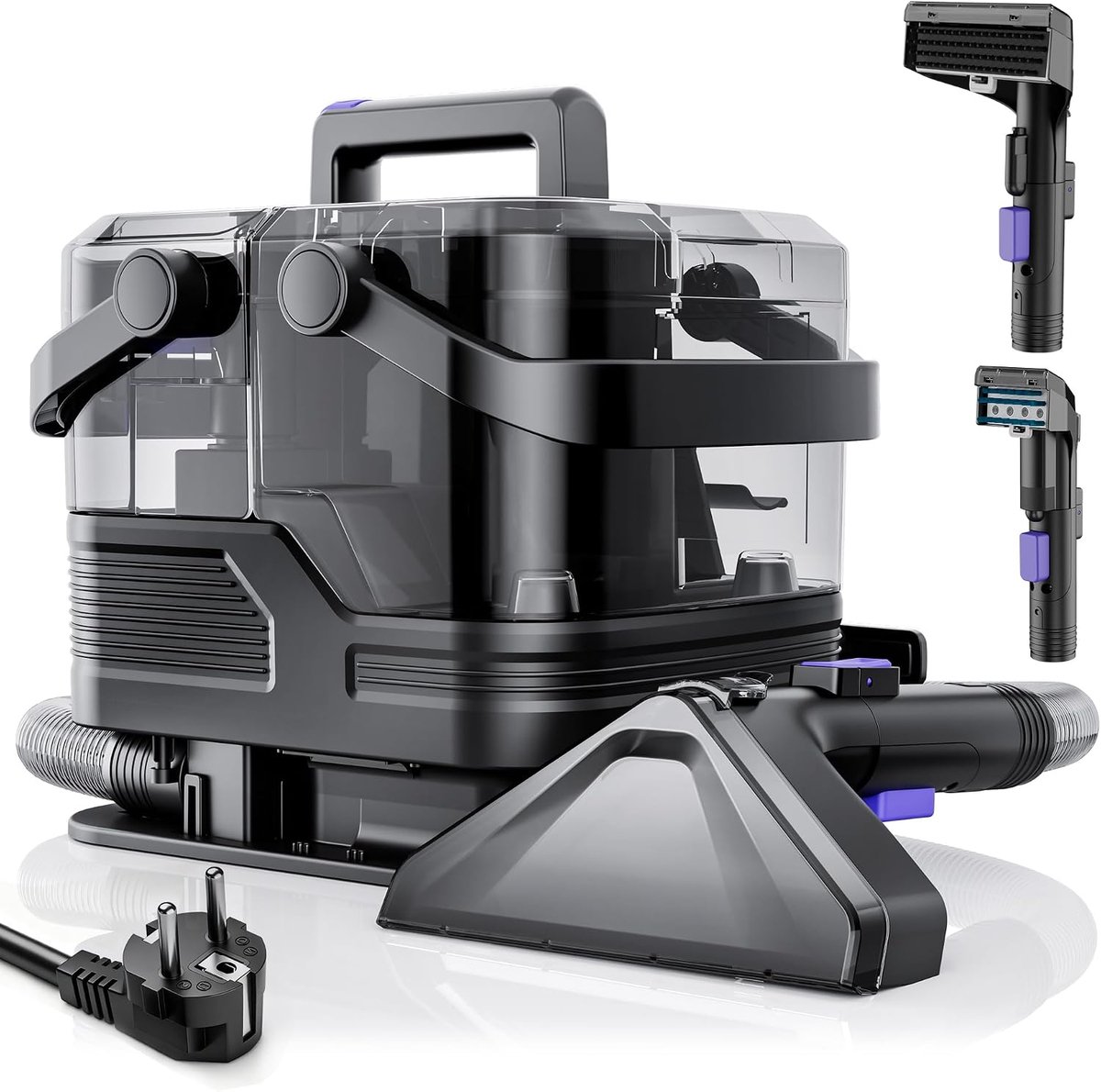 Tapijtreinigingsmachine, 20 kpa krachtige zuigkracht, spot cleaner, stoffering reinigingsmachine met handvat voor huisdiervlekken, huis, bank, auto, meubels(Cold water version)