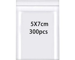 Plastic Zakken Mini Sealable Clear Grip Seal Zakken Zware 160μm 300Pcs 5cmX7cm/2"X2.8" Kleine Baggies Sealable Ziplock Tas Sieraden Zaden Schroeven Oorbel Kralen Dagelijkse Pillen