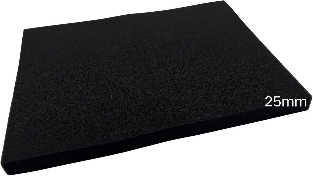 Luchtfilterschuim luchtfilterinzetstuk 50 PPI 38 x 30 cm dikte 25 mm geschikt voor scooters motorfietsen quads grasmaaier airbox-filtratie luchtreiniger ontluchting