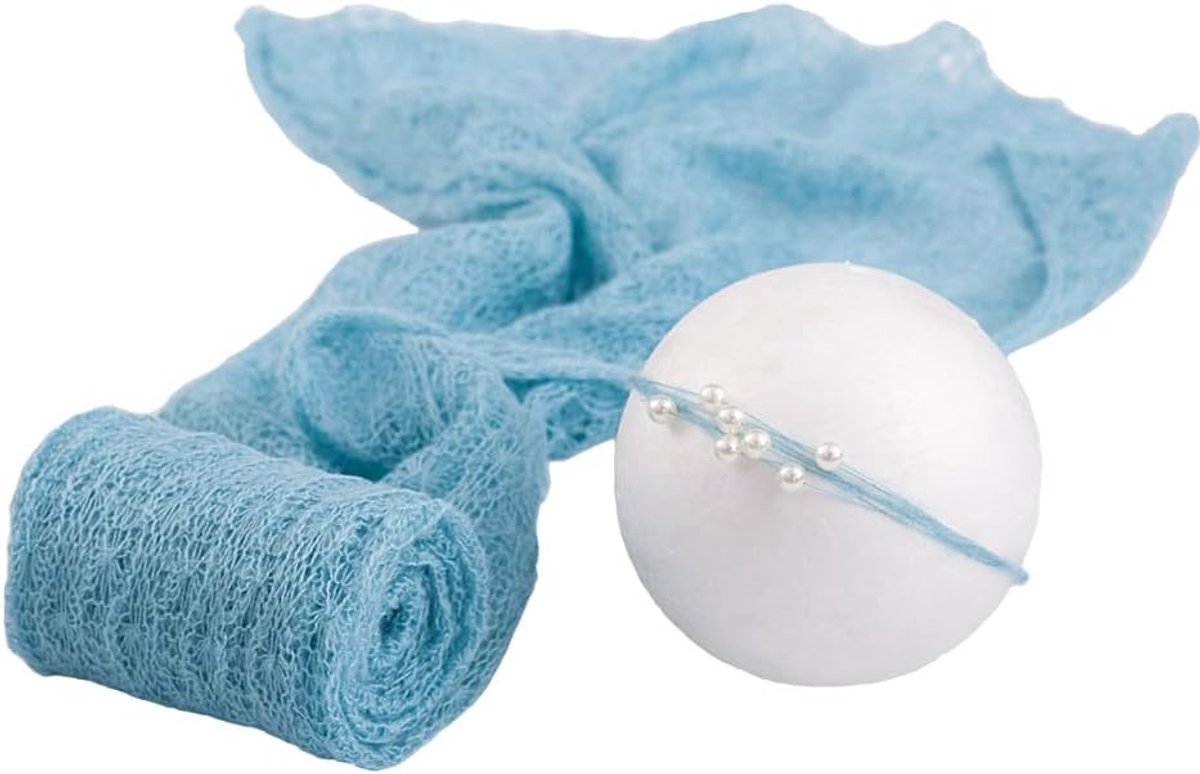 Fotografie Prop, Baby Wrap Deken, Rekwisieten Voor Pasgeboren Fotografie, Geschikt Voor Geboortegeschenken Voor Babyjongens En -meisjes, Fotoshoots Voor Fotografie(Waterblauw)