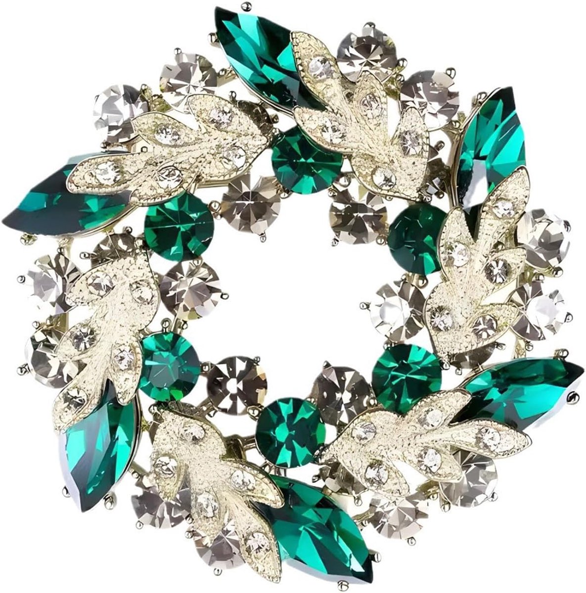 Broches voor dames - 6 stijlen, waaronder bloemen, bomen en geometrische ontwerpen met edelstenen en diamanten, voor Valentijnsdag, bruiloft of dagelijks gebruik