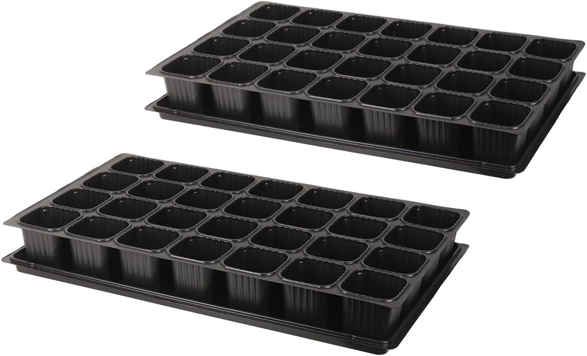 28-gaats plantenpotbak met schotel 28 gaten potplaat 28 potten 66x66mm elke plaat perfect voor het zaaien van zaailingen of stekken
