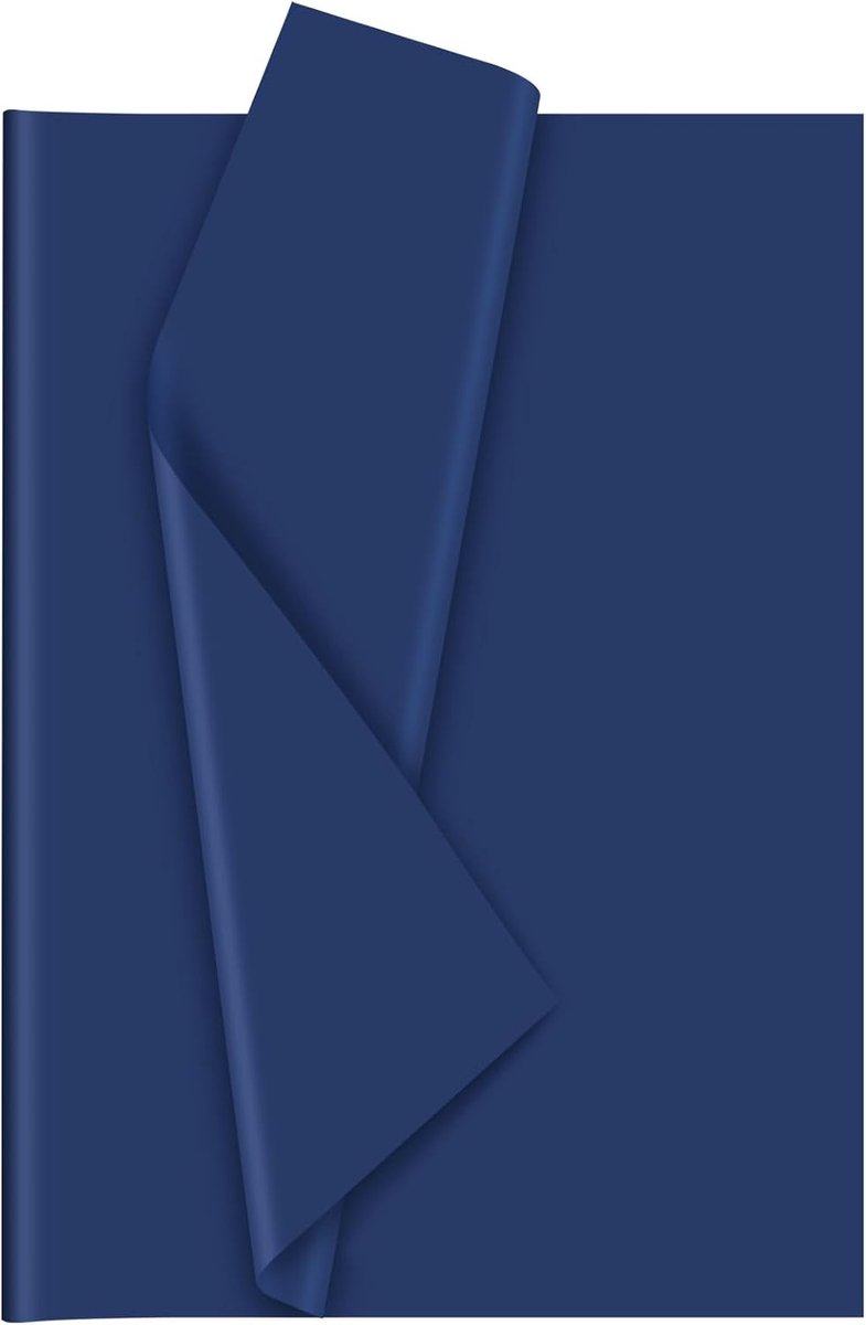 60 vellen Marineblauw Tissuepapier Kunst Geschenkverpakking Tissuepapier Bulk Geschenkverpakking voor DIY Kunstnijverheid Bloemig Verjaardagsfeest Festival (50 x 37 cm / 20 x 14.5 inches)