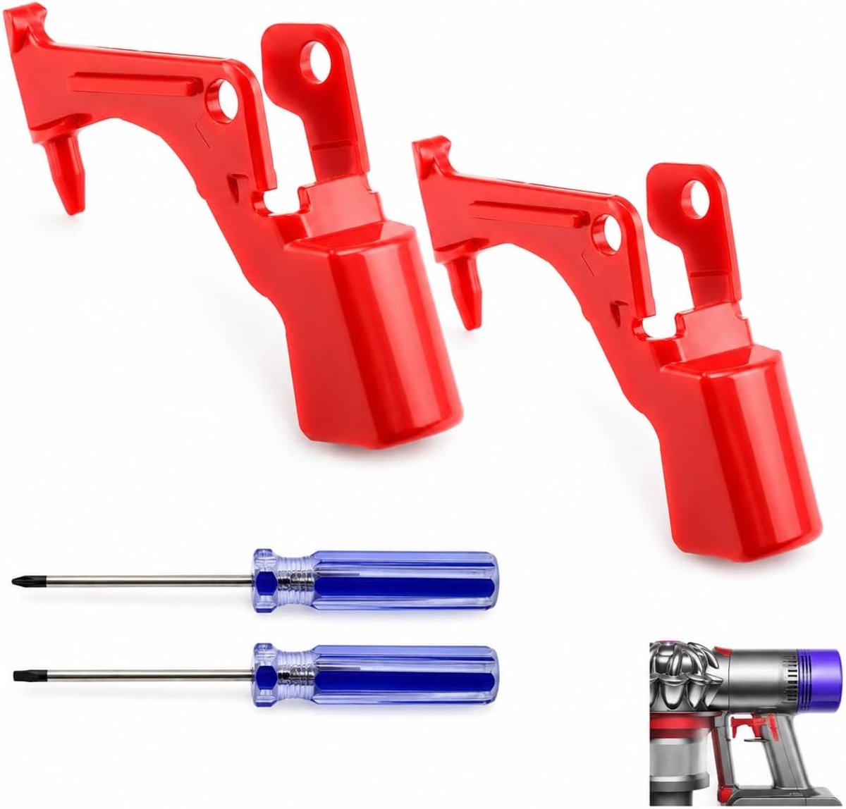 2 stuks trekkerschakelaar voor Dyson V10 V11 Sv12 Sv14 – versterkte trekker en gereedschapsset met 2 schakelaars en 2 - ShopVlot