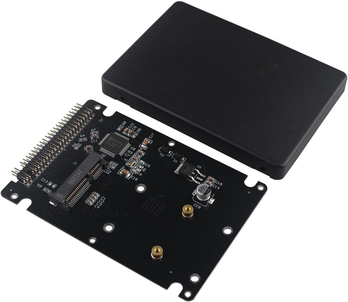 MSATA Mini PCI-E SSD to 2.5 Inch Converter Adapter Card 44 Pin IDE Hard Drive Enclosure for Notebook Laptop Desktop - ShopVlot