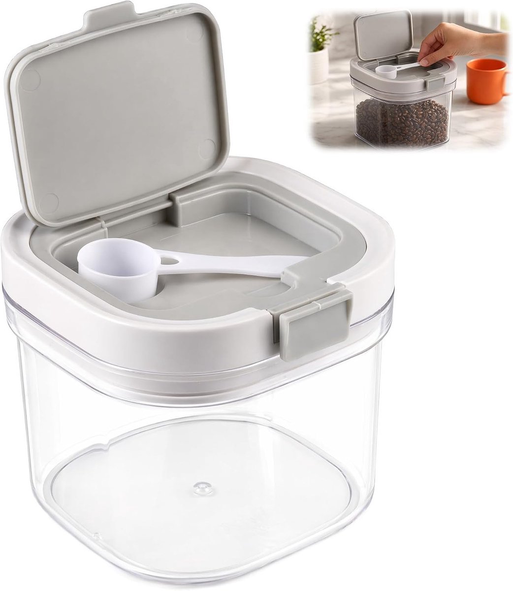800ml Luchtdichte Formulecontainer Inclusief Lepel, Koffieblik Luchtdicht