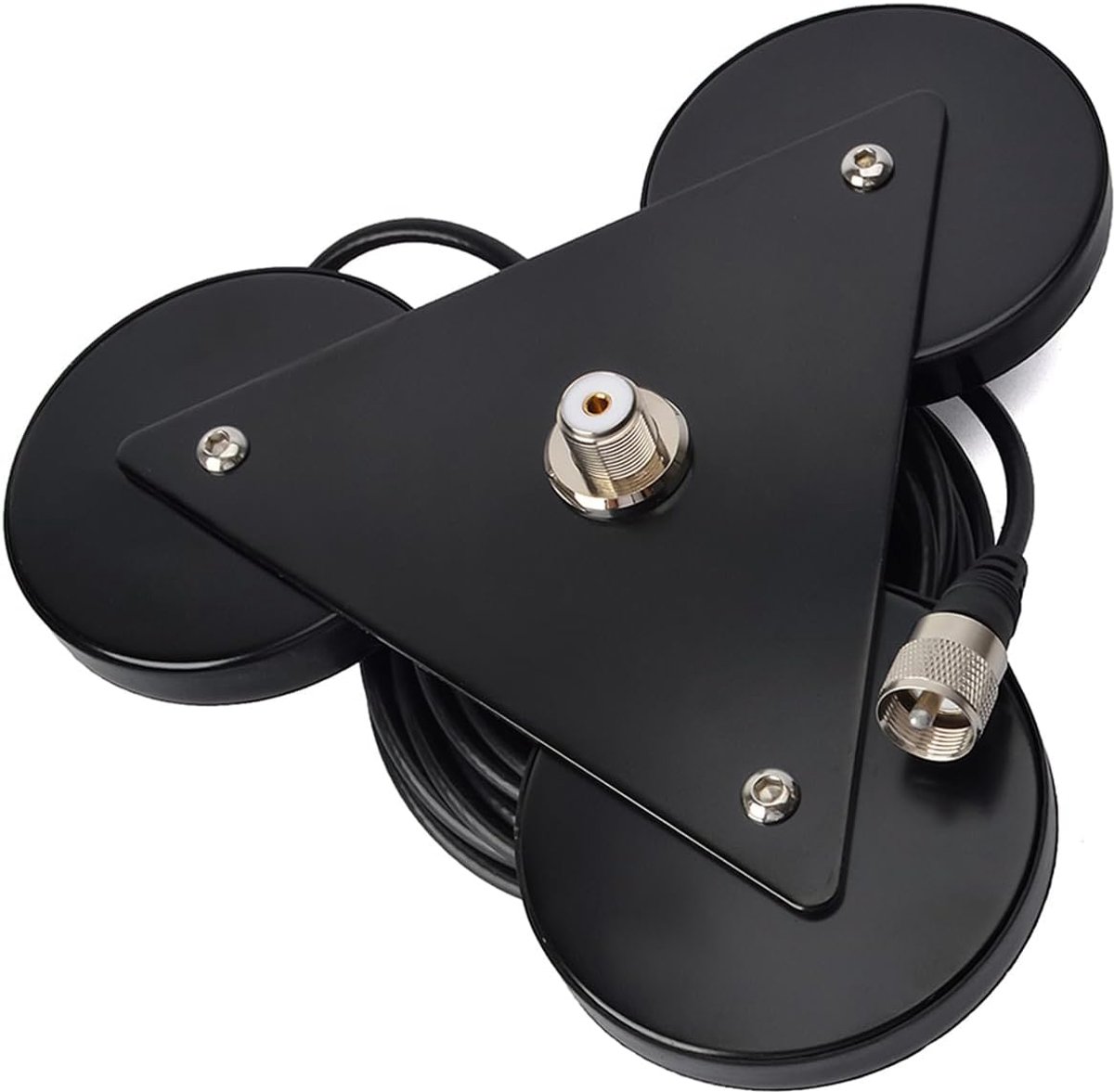 Magnetische Antennebeugelbasis voor CB/HF/VHF/UHF met SO239 Connector, 5-meter PL259 RG58 Coaxkabel, Voor Auto/Vrachtwagen, Buiten- en Maritiem Gebruik